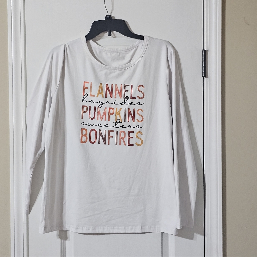 Fall " FLANNELS -PUMPKINS- BONFIRES L/S SHIRT